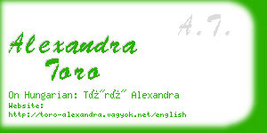 alexandra toro business card